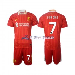 Maillot Liverpool Luis Diaz 7 2024-2025 Domicile Enfant MC