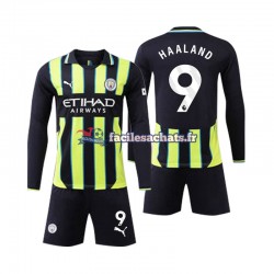Maillot Manchester City Erling Haaland 9 2024-2025 Extérieur Enfant ML