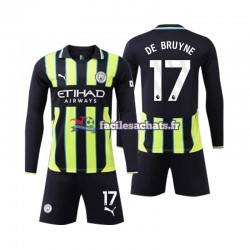 Maillot Manchester City Kevin De Bruyne 17 2024-2025 Extérieur Enfant ML