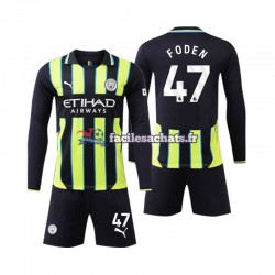 Maillot Manchester City Phil Foden 47 2024-2025 Extérieur Enfant ML