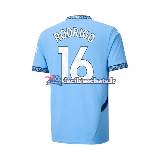 Maillot Manchester City RODRIGO 16 2024-2025 Domicile Homme MC