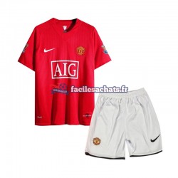 Maillot Manchester United Retro 2007 Domicile Enfant MC