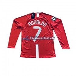 Maillot Manchester United Cristiano Ronaldo 7 Champion League Retro 2007 Domicile Homme ML