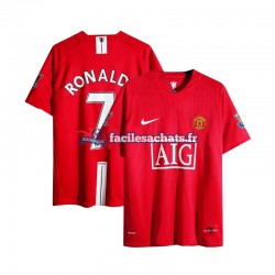Maillot Manchester United Cristiano Ronaldo 7 Champion League Retro 2007 Domicile Homme MC