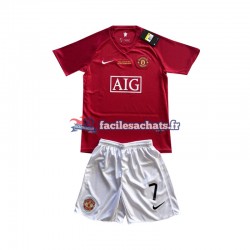 Maillot Manchester United Cristiano Ronaldo 7 Champion League Retro 2007 Domicile Enfant MC