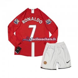 Maillot Manchester United Cristiano Ronaldo 7 Retro 2007 Domicile Enfant ML