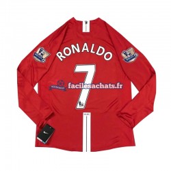 Maillot Manchester United Cristiano Ronaldo 7 Retro 2007 Domicile Homme ML