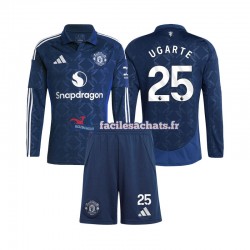 Maillot Manchester United Manuel Ugarte 25 2024-2025 Extérieur Enfant ML