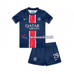Maillot Paris Saint-Germain Bradley Barcola 29 2024-2025 Domicile Enfant MC