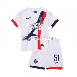 Maillot Paris Saint-Germain Willian Pacho 51 2024-2025 Extérieur Enfant MC