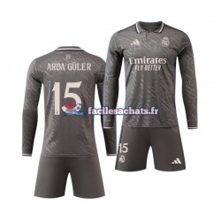 Maillot Real Madrid Arda Guler 15 2024-2025 3ème Enfant ML