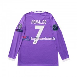 Maillot Real Madrid Cristiano Ronaldo 7 Retro 2016 Extérieur Enfant ML