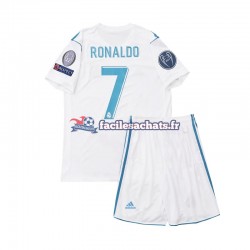 Maillot Real Madrid Cristiano Ronaldo 7 Retro 2017 Domicile Enfant MC