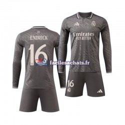 Maillot Real Madrid ENDRICK 16 2024-2025 Extérieur Enfant ML