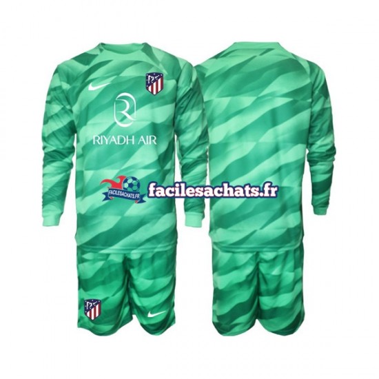 Maillot Atlético Madrid 2023-2024 Gardien Vert Extérieur Enfant ML