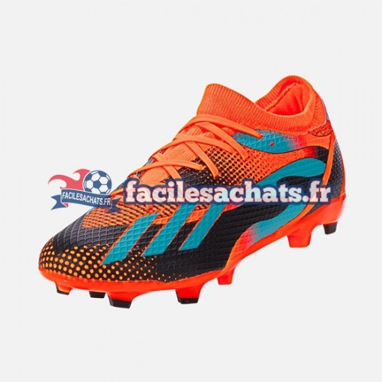 Adidas Messi X Speedportal.3 FG Orange Bleu Noir Chaussures de Football