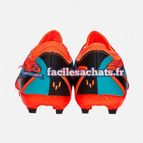 Adidas Messi X Speedportal.3 FG Orange Bleu Noir Chaussures de Football