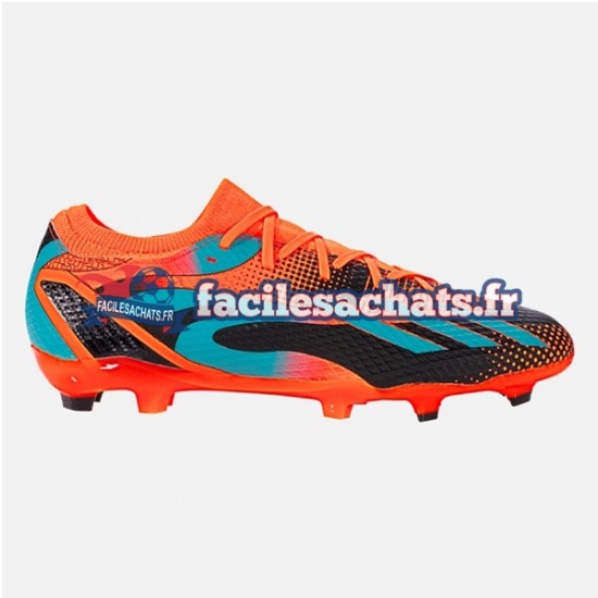 Adidas Messi X Speedportal.3 FG Orange Bleu Noir Chaussures de Football