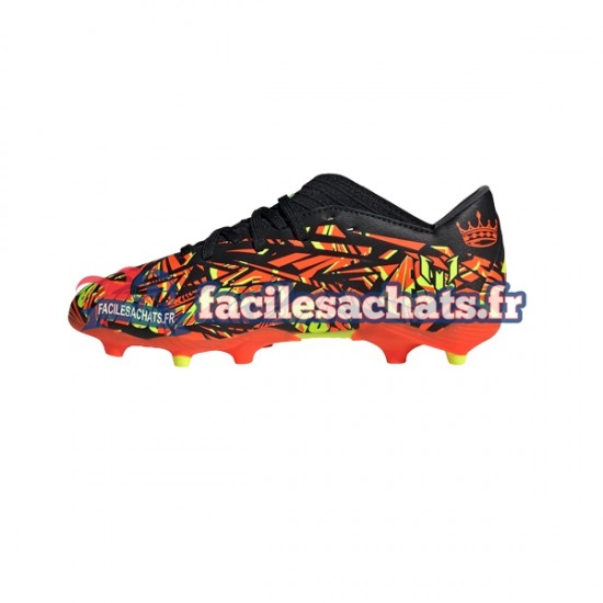 Adidas Nemeziz Messi.3 FG J Orange Jaune Noir Chaussures de Football