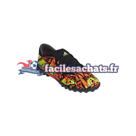 Adidas Nemeziz Messi.3 TF Orange Jaune Noir Chaussures de Football