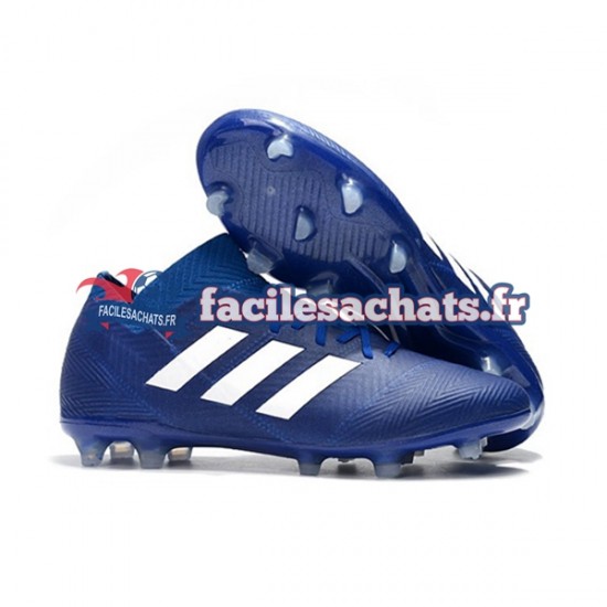 Adidas Nemeziz8.1 FG Bleu Blanc Chaussures de Football