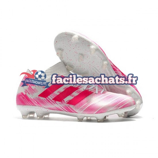 Adidas Nemeziz8.1 FG Rose Blanc Chaussures de Football