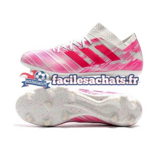 Adidas Nemeziz8.1 FG Rose Blanc Chaussures de Football