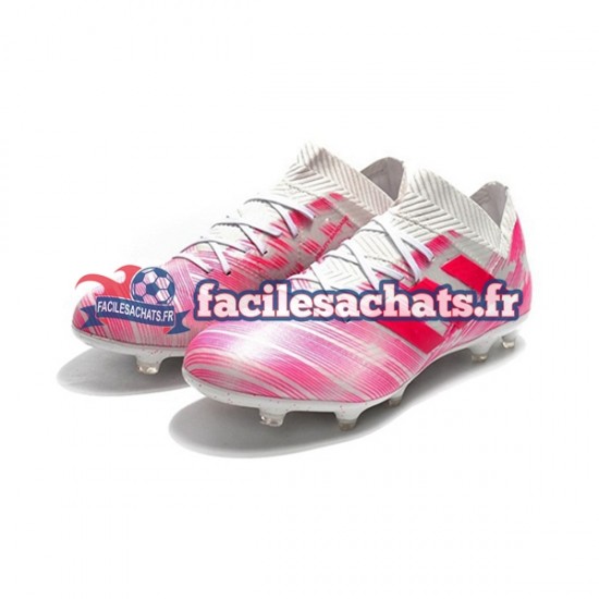 Adidas Nemeziz8.1 FG Rose Blanc Chaussures de Football