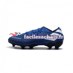 Adidas Nemeziz9.1 FG Bleu Blanc Chaussures de Football