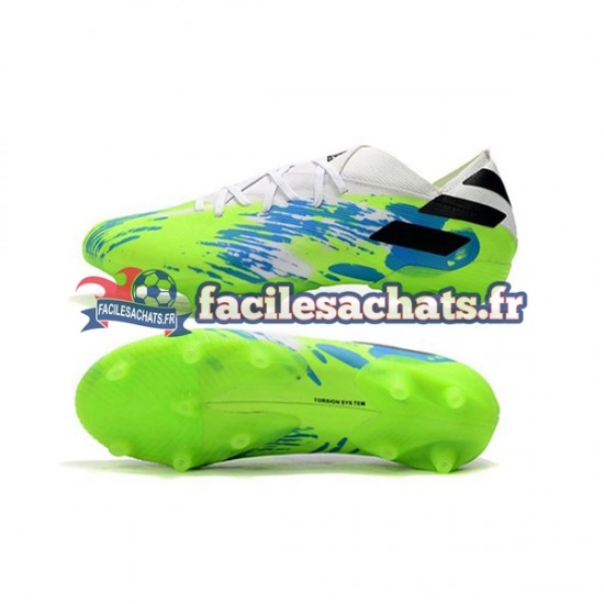 Adidas Nemeziz9.1 FG Bleu Vert Noir Chaussures de Football