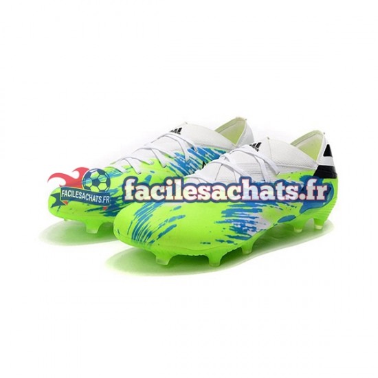 Adidas Nemeziz9.1 FG Bleu Vert Noir Chaussures de Football