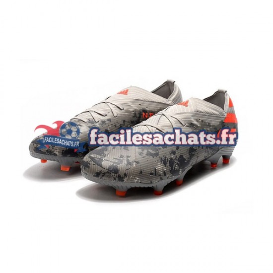 Adidas Nemeziz9.1 FG Gris Orange Blanc Chaussures de Football