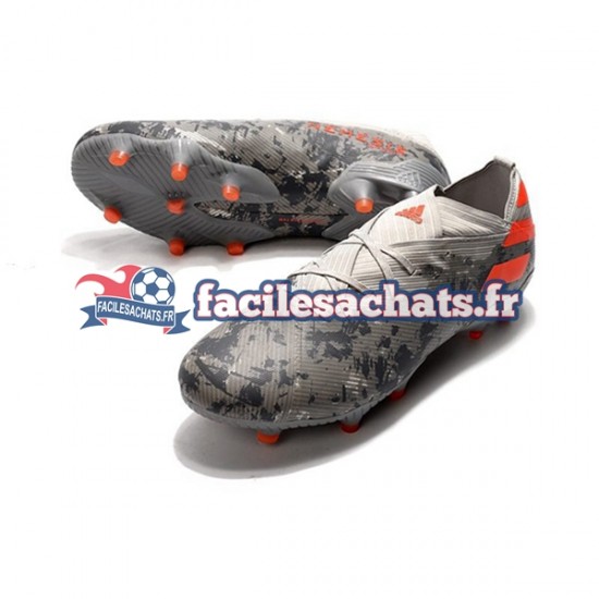 Adidas Nemeziz9.1 FG Gris Orange Blanc Chaussures de Football
