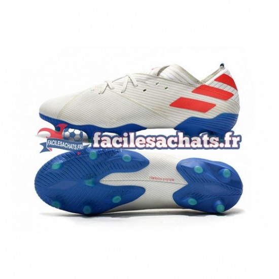 Adidas Nemeziz9.1 FG Rouge Bleu Blanc Chaussures de Football