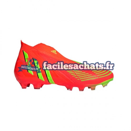 Adidas Predator EDGE AG Game Data Rouge Vert Chaussures de Football