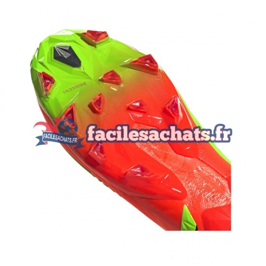 Adidas Predator EDGE AG Game Data Rouge Vert Chaussures de Football