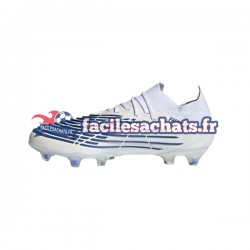 Adidas Predator EDGE.1 L FG Diamond Edge Bleu Blanc Chaussures de Football