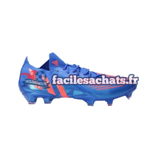 Adidas Predator EDGE.1 L FG Sapphire Edge Rouge Bleu Chaussures de Football