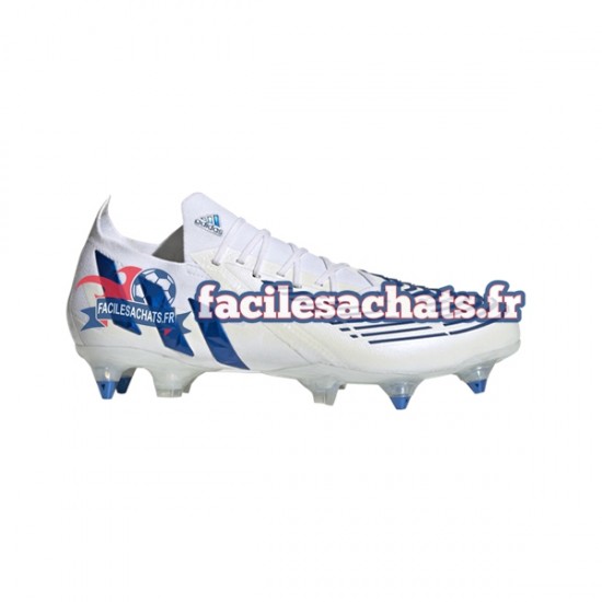 Adidas Predator EDGE.1 L SG Diamond Edge Bleu Blanc Chaussures de Football