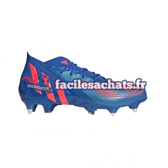 Adidas Predator EDGE.1 SG Sapphire Edge Rouge Bleu Chaussures de Football