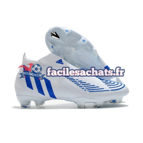 Adidas Predator Edge Geometric FG Bleu Blanc Chaussures de Football