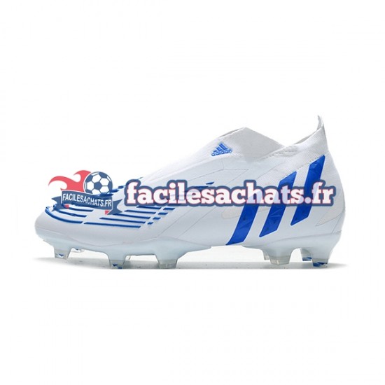 Adidas Predator Edge Geometric FG Bleu Blanc Chaussures de Football