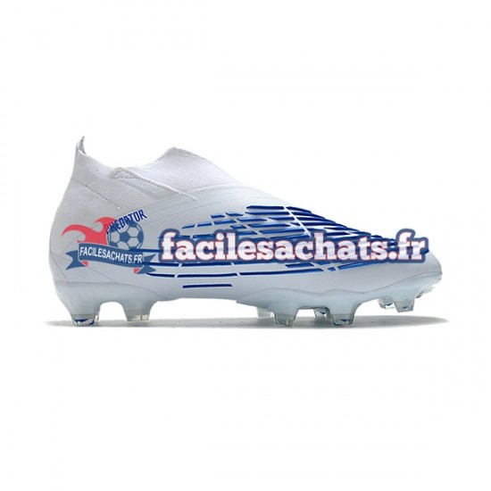Adidas Predator Edge Geometric FG Bleu Blanc Chaussures de Football