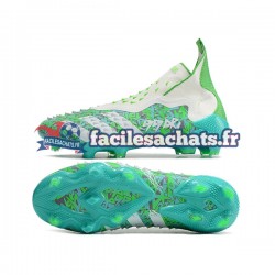 Adidas Predator FREAK FG Blanc Vert Chaussures de Football