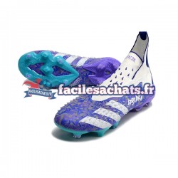 Adidas Predator FREAK FG Violet Blanc Chaussures de Football