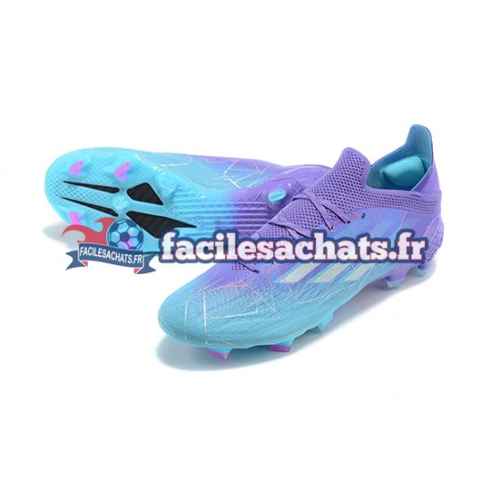 Adidas X Speed flow FG Violet Bleu Chaussures de Football