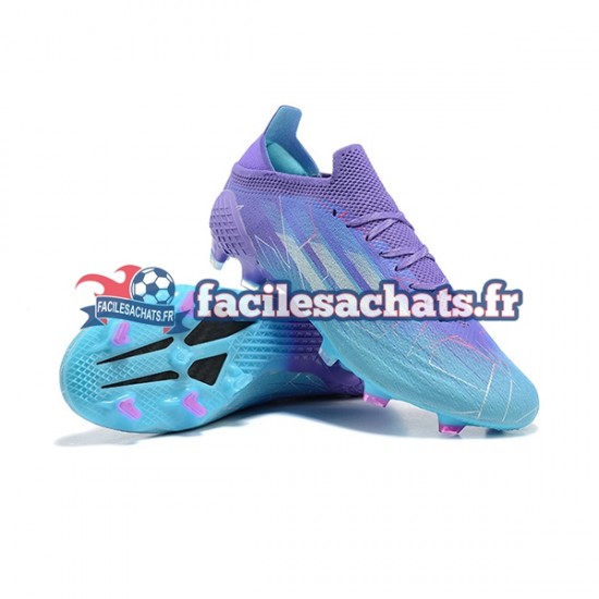 Adidas X Speed flow FG Violet Bleu Chaussures de Football