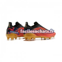 Adidas X Speed flow FG Rouge Jaune Noir Chaussures de Football