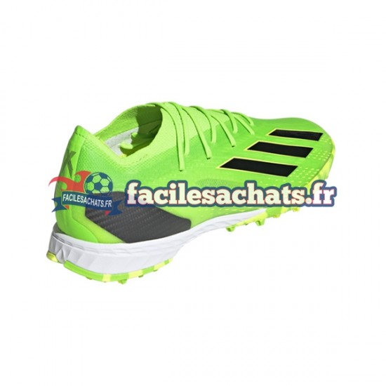 Adidas X Speedportal.1 TF Game Data Vert Noir Chaussures de Football
