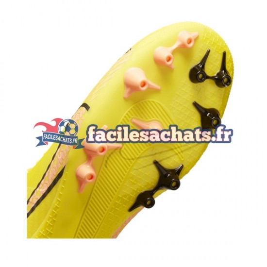 Nike Air Zoom Mercurial Superfly IX Academy AG AG Lucent Rose Jaune Chaussures de Football